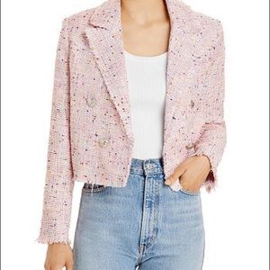 NWOT - AQUA Tweed Double Breasted Cropped Blazer - 100% Exclusive